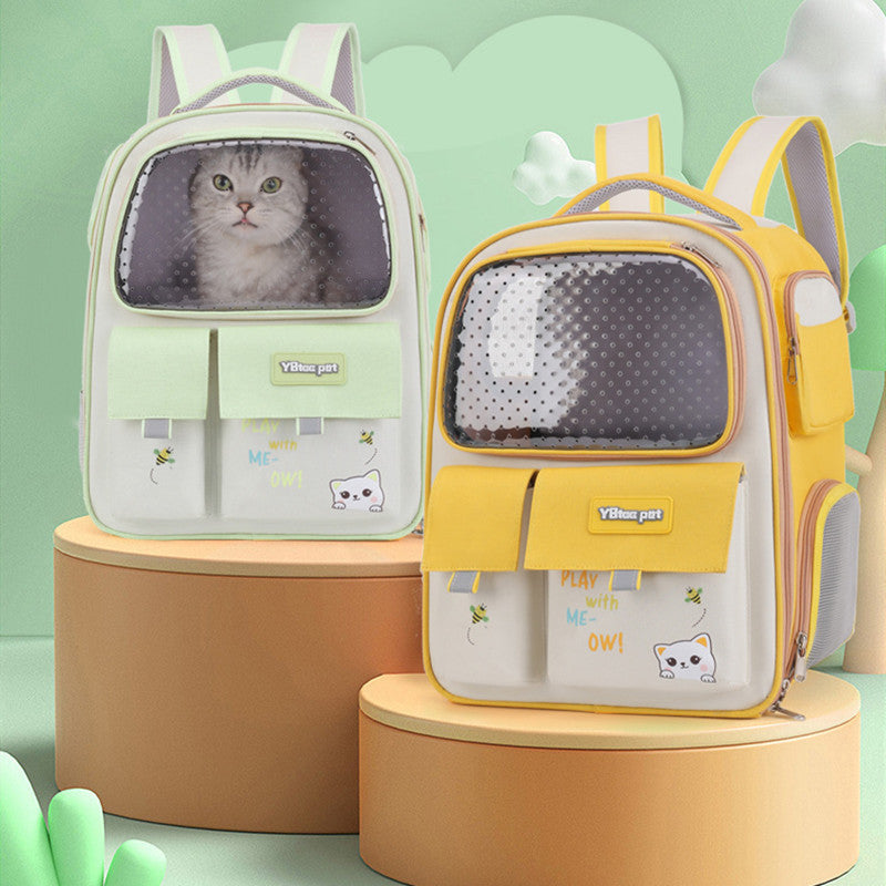 おしゃれペットバッグ|猫・小型犬用/通気性◎&安心のゆったり設計