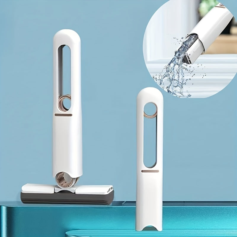 ポータブル自己圧縮ミニモップ|絞れる×洗える×小さく持ち運べる!水回りもピカピカ快適掃除