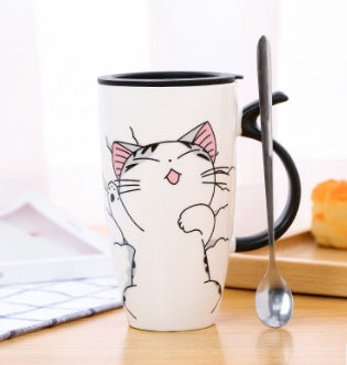 猫の陶器マグカップ600ml|たっぷり飲めて癒される♪かわいい大容量カップ