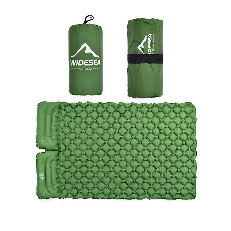 Inflatable Moisture Proof Mat for Camping Double Portable Ultra Light Mat Quick Inflatable Camping Air Mat