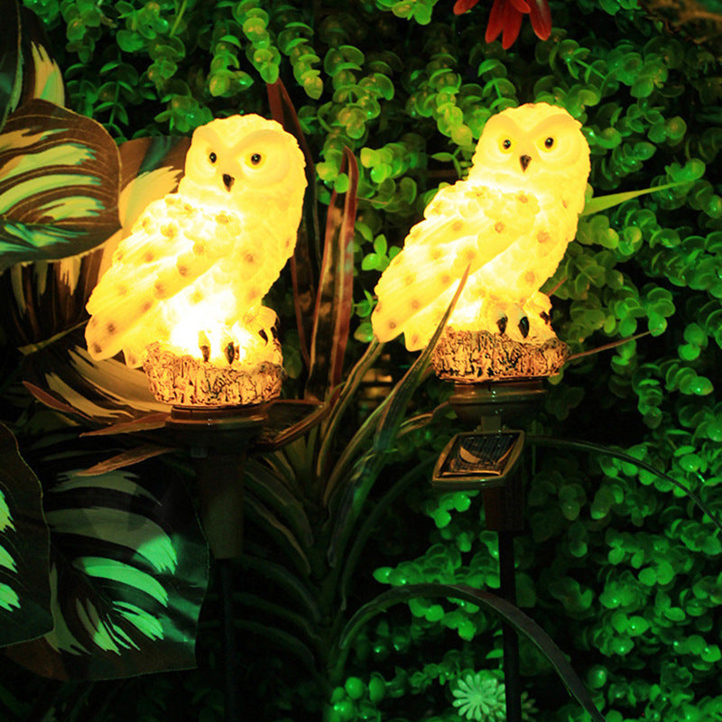 LEDソーラーフクロウライト|庭に灯る、やさしいまなざしと光