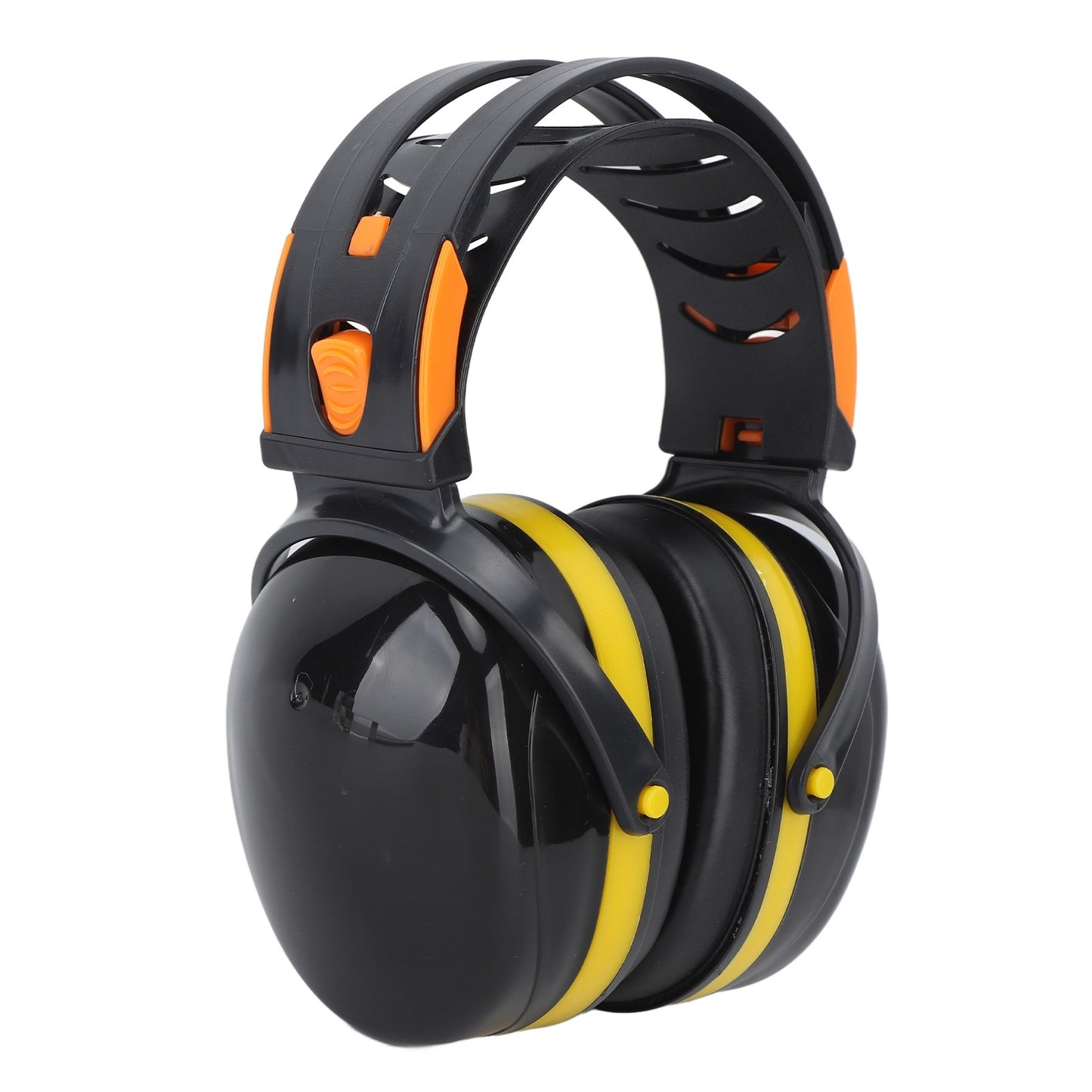 Noise Reduction Earmuffs Foldable Lightweight Hearing Protection Safety Overhead Earmuffs for Garden Shooting Lawn Mowing Black Yellow