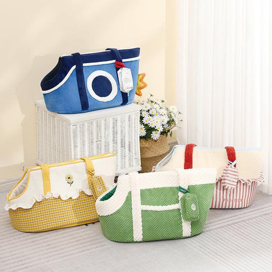 肩掛けペットキャリーバッグ|ぬくもり重視の猫・小型犬用ポータブルサッチェル