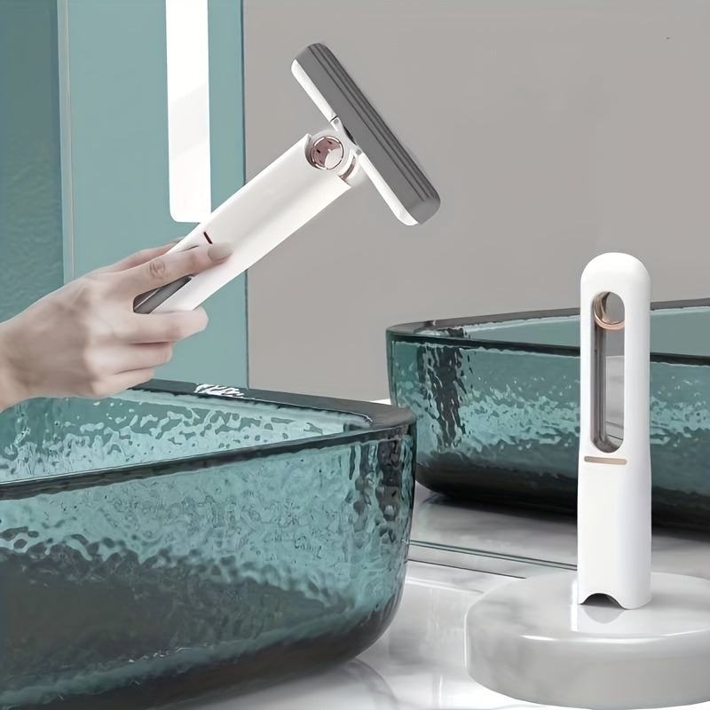 ポータブル自己圧縮ミニモップ|絞れる×洗える×小さく持ち運べる!水回りもピカピカ快適掃除