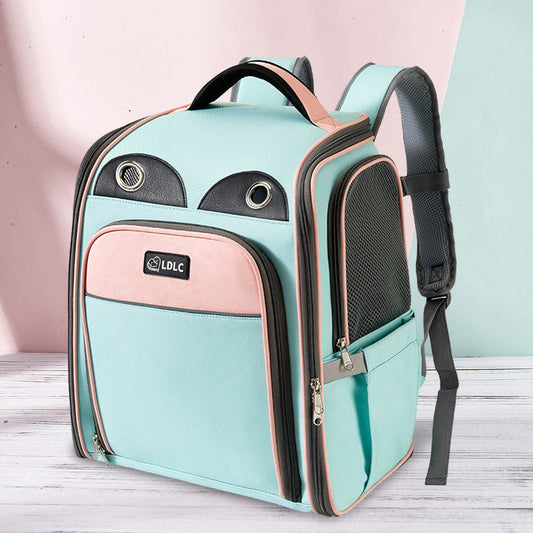 拡張可能ペットバックパック|折りたたみ式・通気&軽量(猫・小型犬対応)