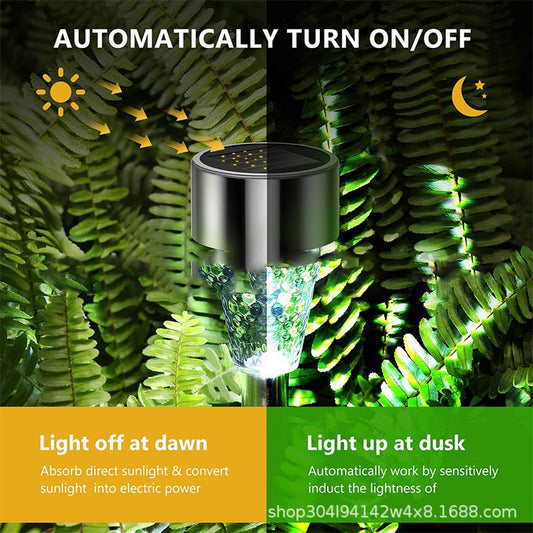 ステンレス製ソーラーガーデンライト|高級感と耐久性を備えた屋外用芝生ライト