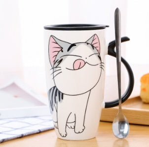 猫の陶器マグカップ600ml|たっぷり飲めて癒される♪かわいい大容量カップ