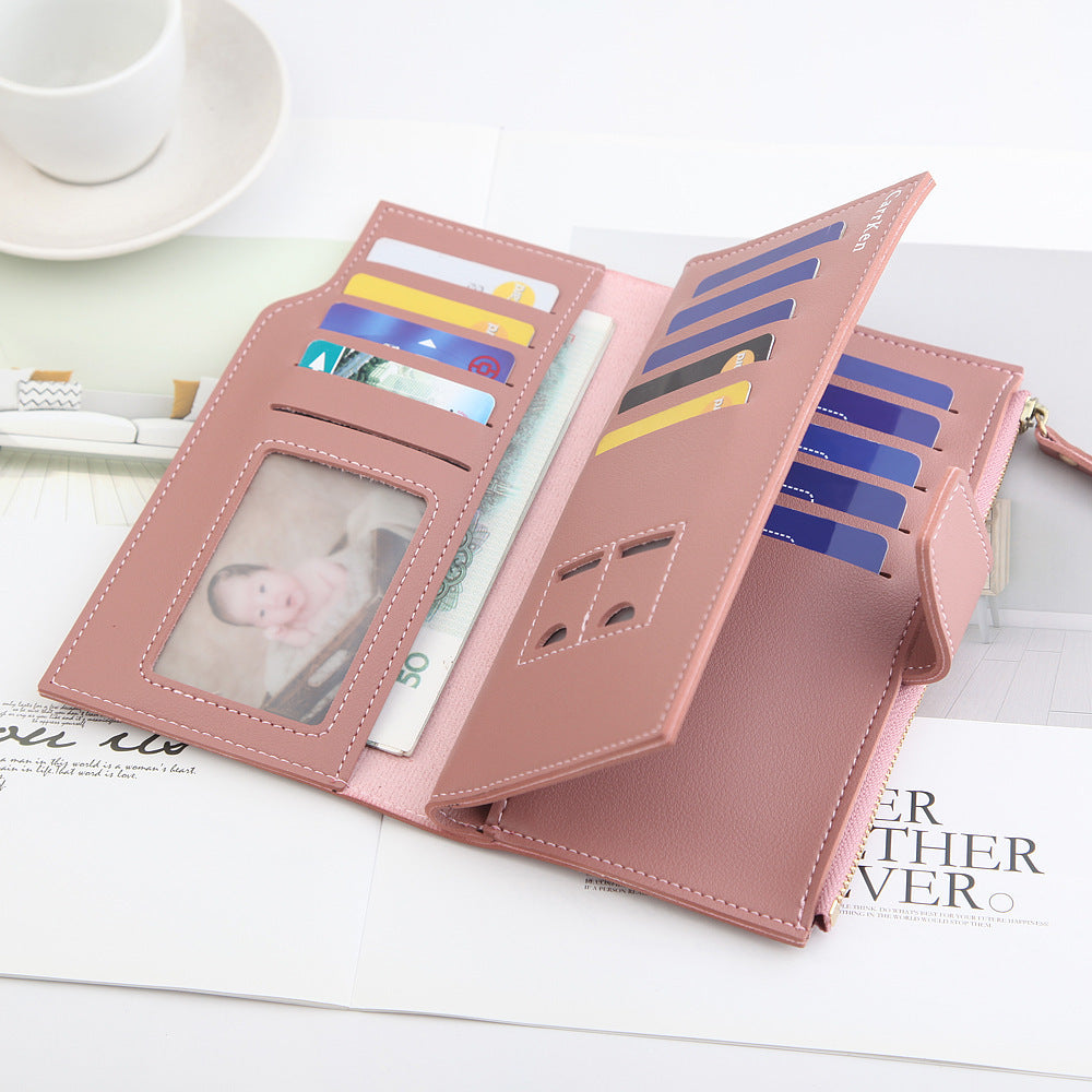 女性用長財布|ジッパー付きで安心!カードもすっきり収納できるエレガントウォレット