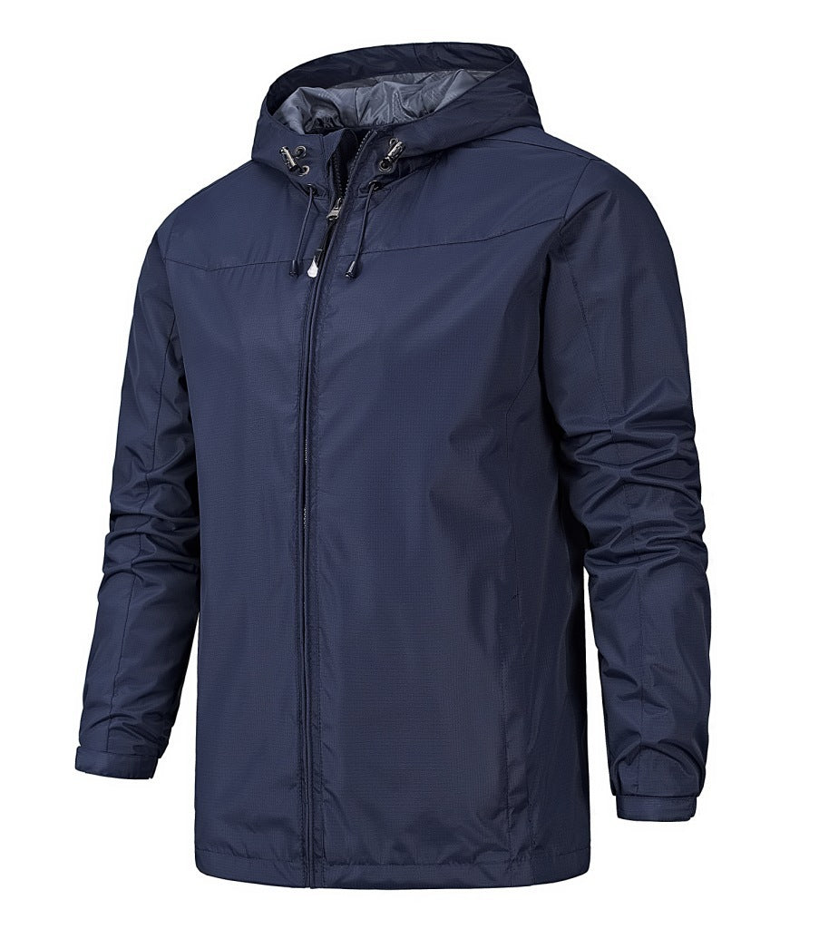 Outdoor windproof and waterproof all-season mountaineering jacket for men