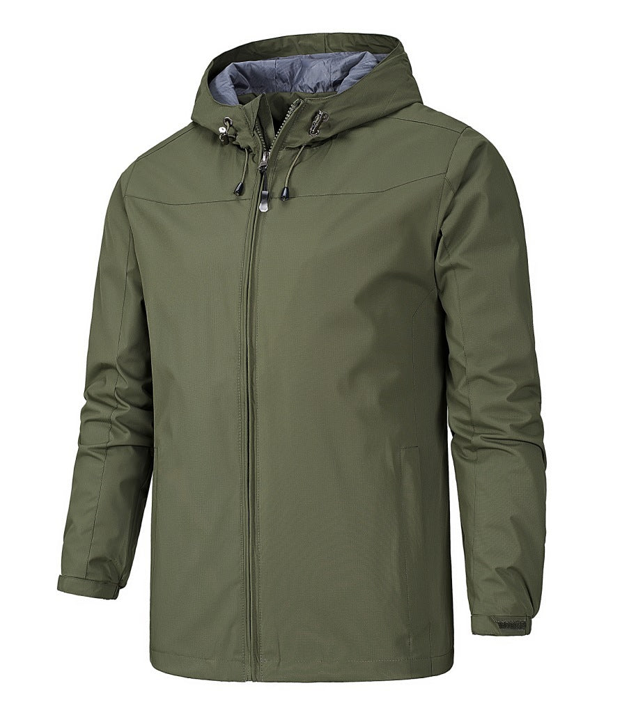 Outdoor windproof and waterproof all-season mountaineering jacket for men
