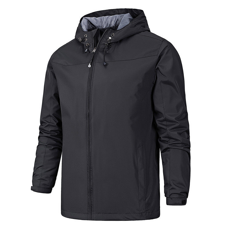 Outdoor windproof and waterproof all-season mountaineering jacket for men