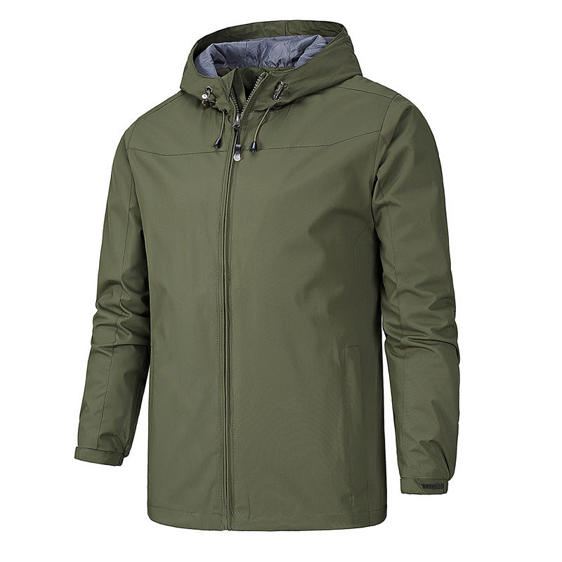 Outdoor windproof and waterproof all-season mountaineering jacket for men
