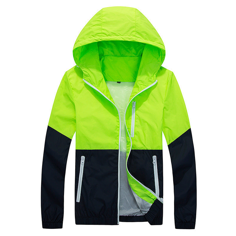 Men's jacket, spring/autumn, lightweight, hooded, couple fashion, trench coat