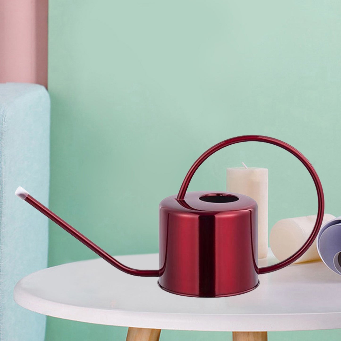 ステンレス製シャワーじょうろ|ロングスパウトでやさしく水やりできるガーデンポット