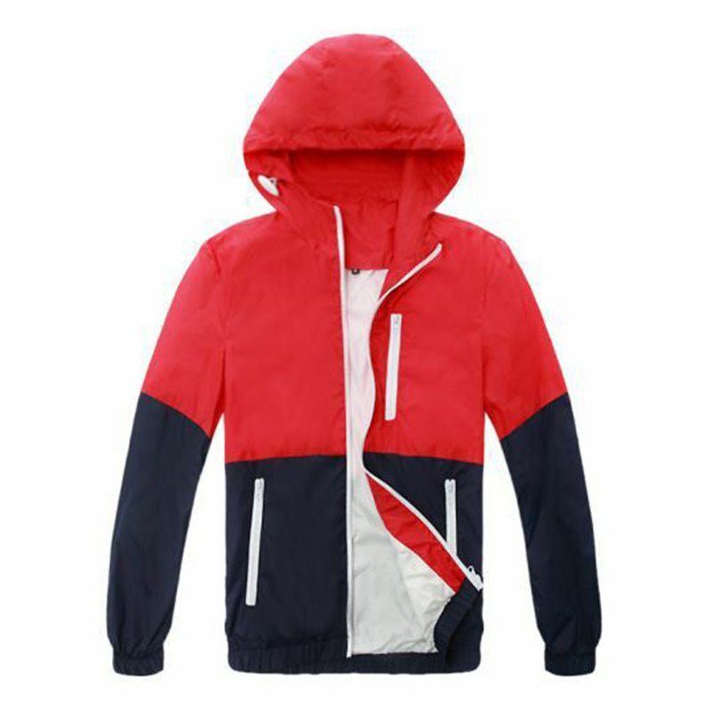 Men's jacket, spring/autumn, lightweight, hooded, couple fashion, trench coat