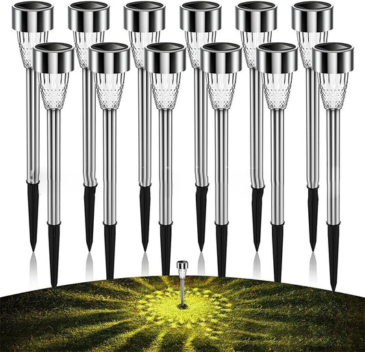 ステンレス製ソーラーガーデンライト|高級感と耐久性を備えた屋外用芝生ライト