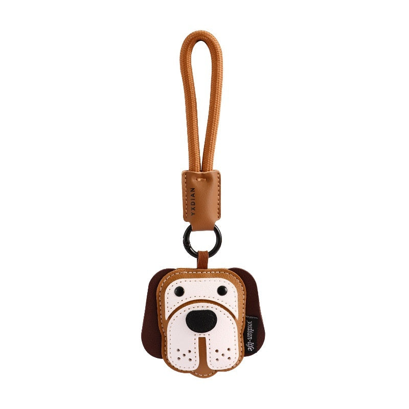 革製子犬キーホルダー|愛らしさ×上質感♪車やバッグに癒しを添えるレザー小物