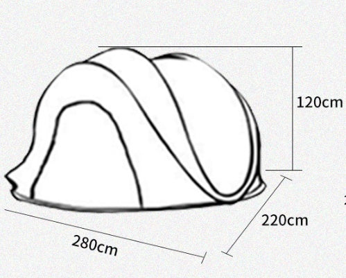 Outdoor Automatic Tent Quick Open and Throw Tent Camping Equipment for 3-4 People