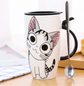 猫の陶器マグカップ600ml|たっぷり飲めて癒される♪かわいい大容量カップ