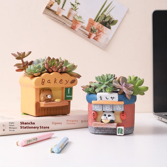 バルコニー&デスク用ガーデンポット|小さなスペースに緑を添えるインテリア鉢