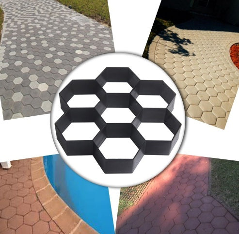 Ultra Light DIY Garden Paving Mold Hexagonal Fancy Mold
