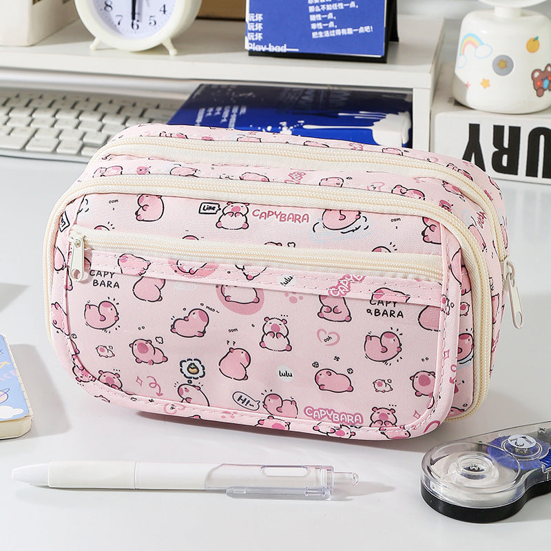 Cute cartoon large capacity stylish children's stationery pencil case