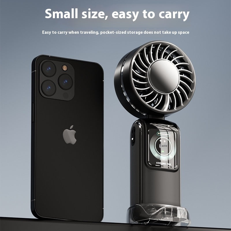 デジタル冷却ハイスピードハンディファン|強力冷風!スマートに涼しさを携帯