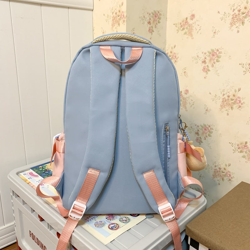 多機能コントラストカラー大容量バックパック