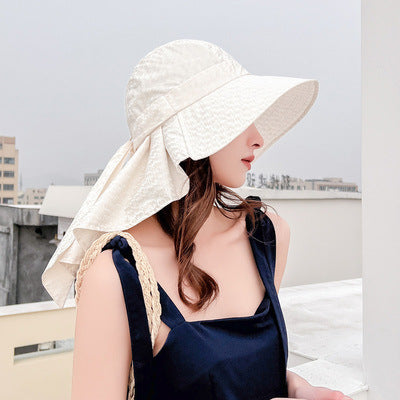 冷感ネックガード付きサンプロテクションハット|首元までひんやり快適!夏の紫外線をしっかりカット