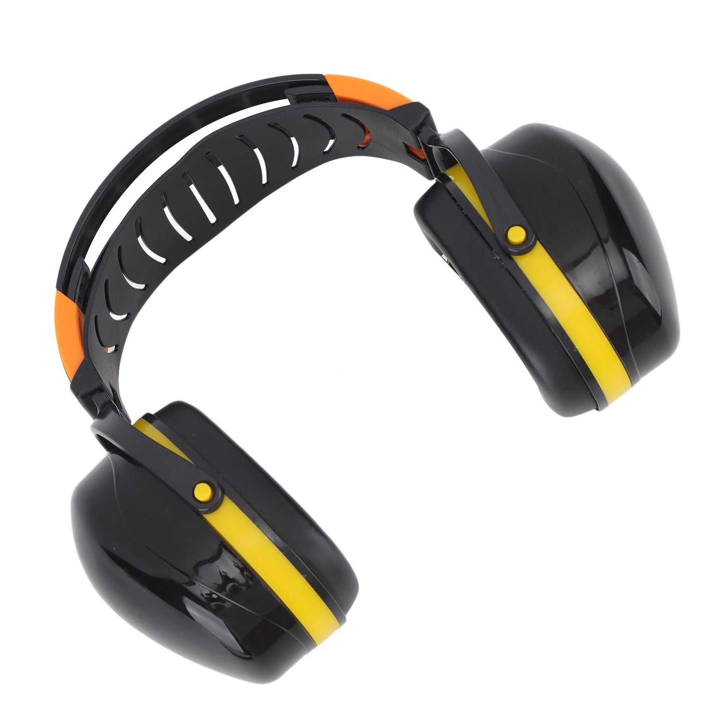 Noise Reduction Earmuffs Foldable Lightweight Hearing Protection Safety Overhead Earmuffs for Garden Shooting Lawn Mowing Black Yellow