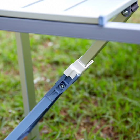 アルミ合金一体型折りたたみテーブル|軽量×頑丈!設置も収納もワンタッチで完了