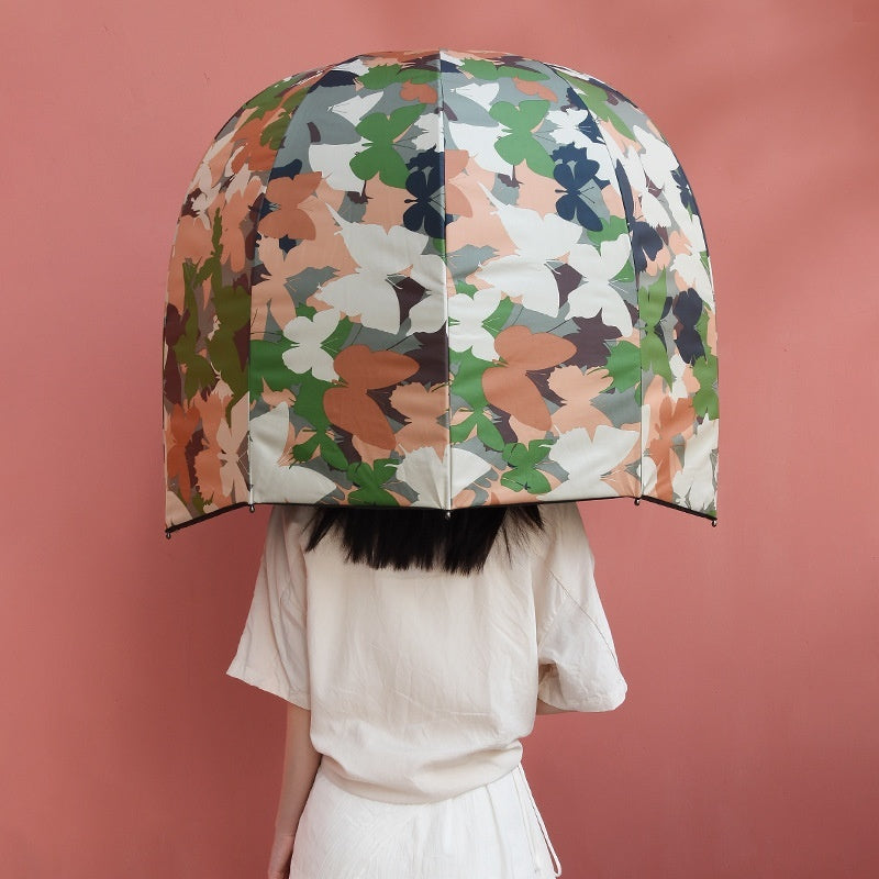 ドーム型晴雨兼用傘|包み込む安心感!日差しも雨もやさしく守るクリアデザイン