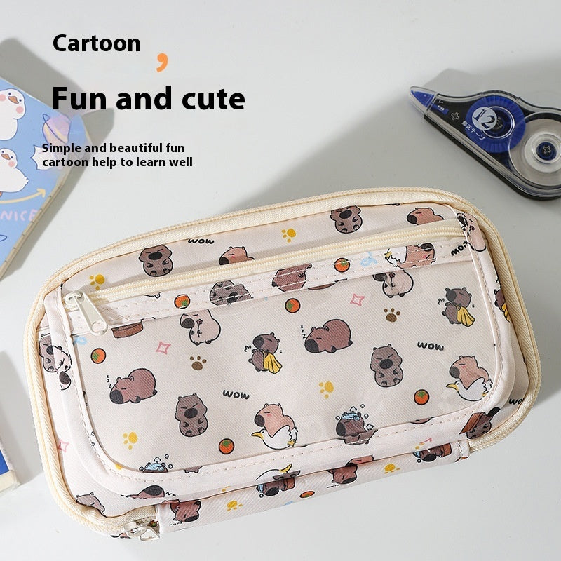 Cute cartoon large capacity stylish children's stationery pencil case