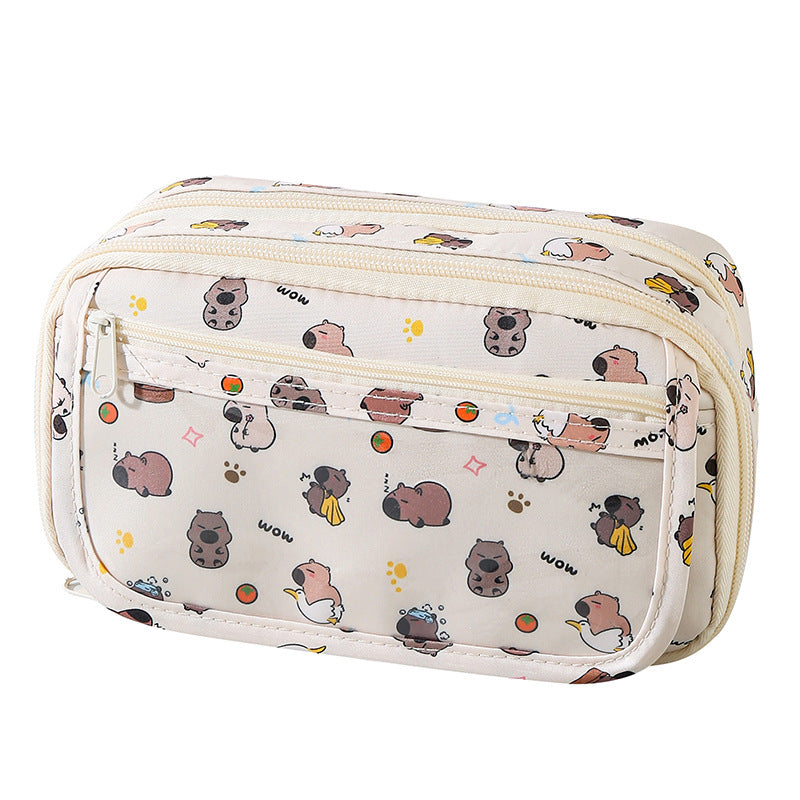 Cute cartoon large capacity stylish children's stationery pencil case
