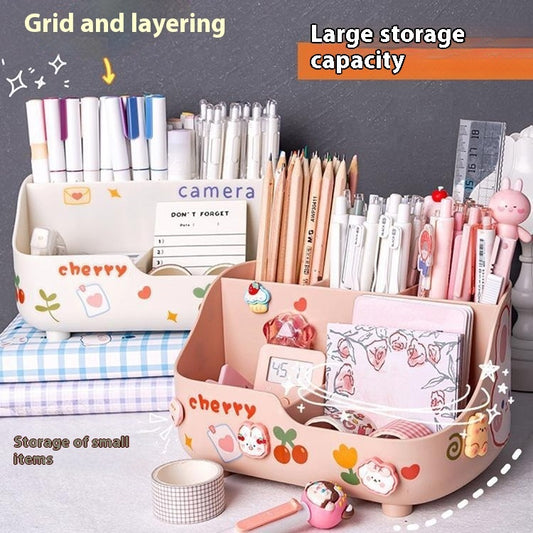 学生用デスクトップペンケース文房具収納ボックスペンホルダー