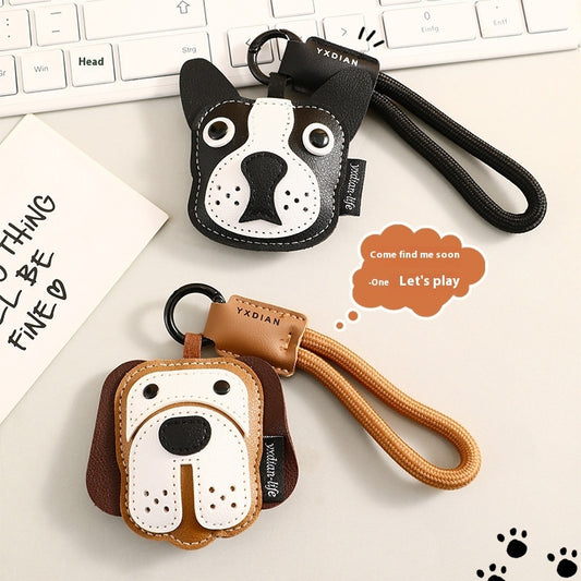 革製子犬キーホルダー|愛らしさ×上質感♪車やバッグに癒しを添えるレザー小物