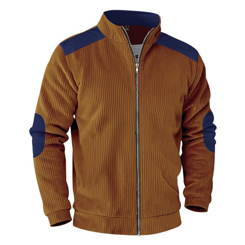 レトロスタンドカラー メンズジップジャケット|大人カジュアルを上品に演出