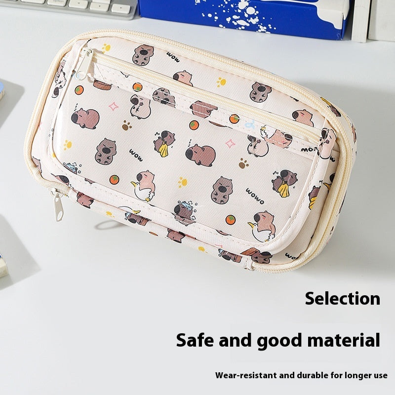 Cute cartoon large capacity stylish children's stationery pencil case