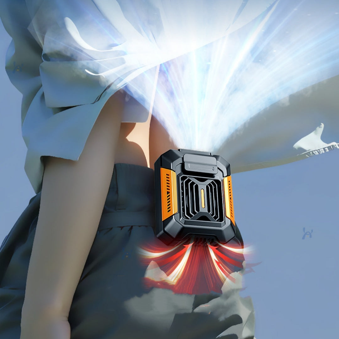 ウエストクリップファン(USB充電式)|動きながら涼しい!両手が空くポータブル送風機