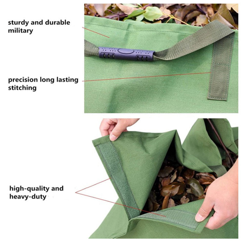Garden Leaf Storage Outdoor Lawn Yard Waste Tarpaulin Container Recyclable Heavy Duty Garden Tote Garbage Bags Garden Tote Garbage Bags