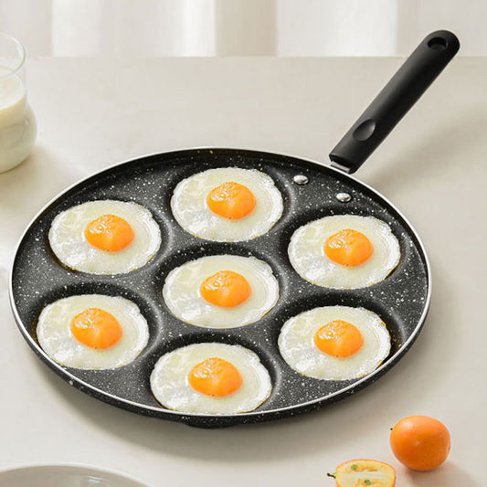 七穴ノンスティックフライパン｜一度に7品！朝食づくりが時短＆楽しくなる多機能パン