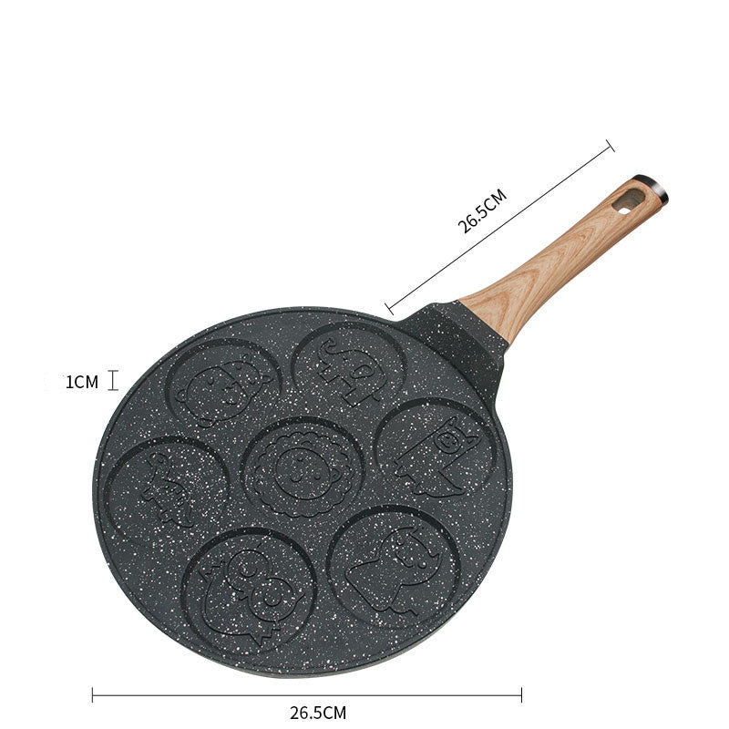 七穴ノンスティックフライパン｜一度に7品！朝食づくりが時短＆楽しくなる多機能パン