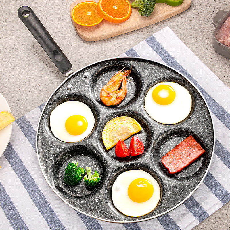 七穴ノンスティックフライパン｜一度に7品！朝食づくりが時短＆楽しくなる多機能パン