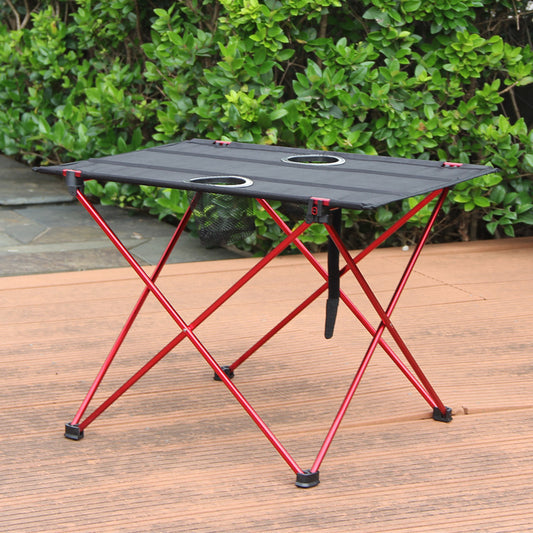 Ultra-lightweight aluminum portable folding table for outdoor use