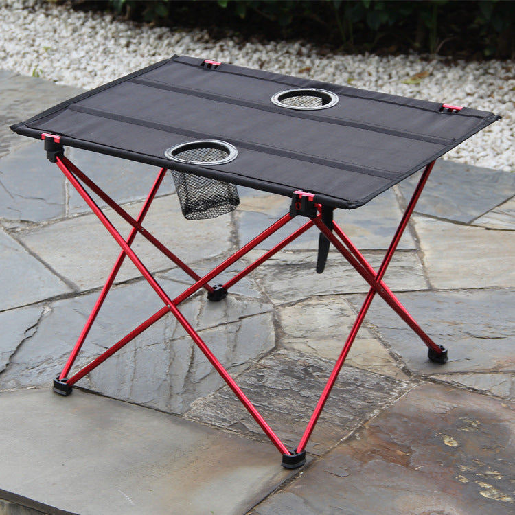 Ultra-lightweight aluminum portable folding table for outdoor use