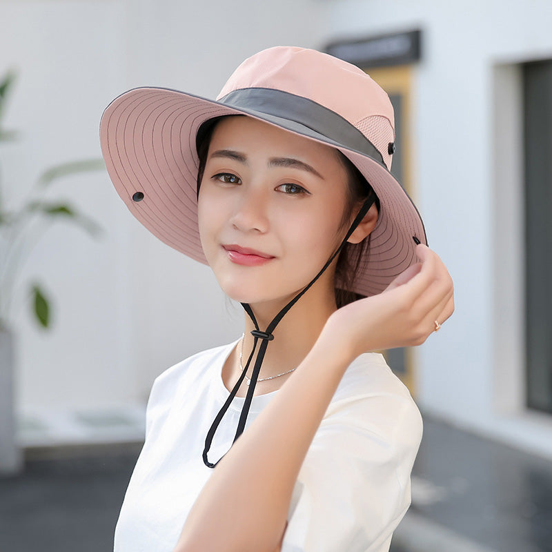 ユニセックスサンハット｜折りたたみ式・UVカット対応のワイドブリムアウトドアハット