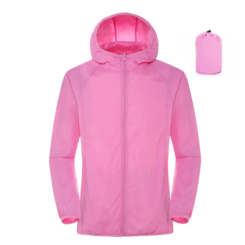 Summer outdoor sun protection wear for women, lightweight, waterproof windbreaker