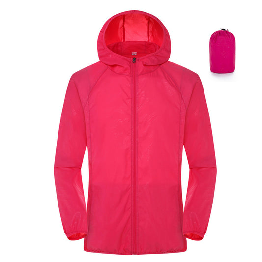 Summer outdoor sun protection wear for women, lightweight, waterproof windbreaker