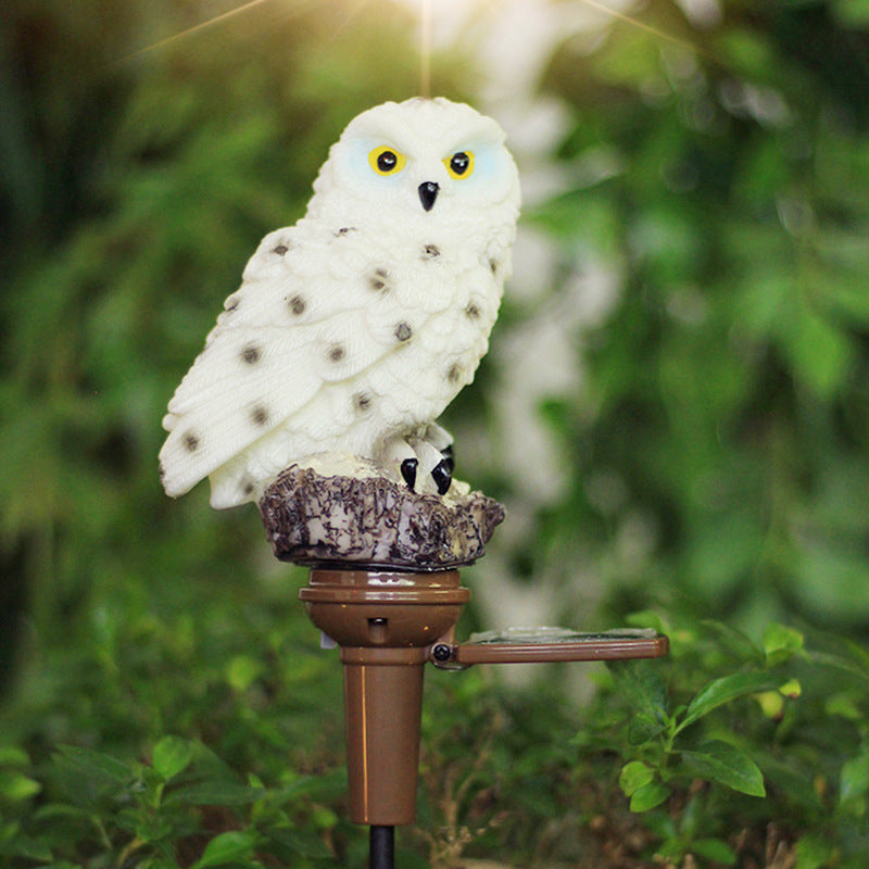 LEDソーラーフクロウライト｜庭に灯る、やさしいまなざしと光