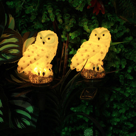 LEDソーラーフクロウライト｜庭に灯る、やさしいまなざしと光